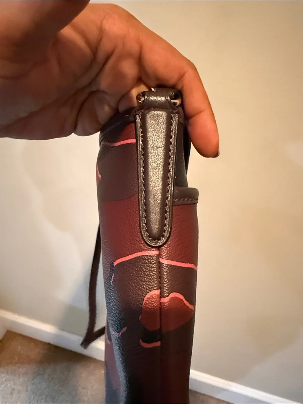 Coach Red & Black Camo Crossbody Bag